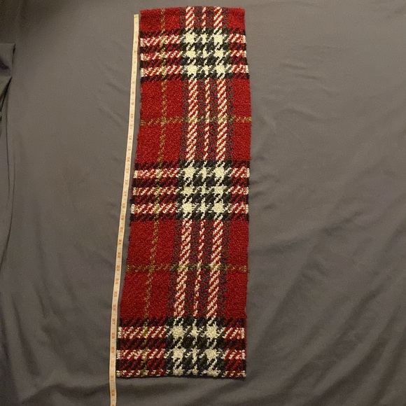 V. Fraas Trendy Red Plaid Infinity Acrylic Winter / Fall Scarf - Picture 5 of 10
